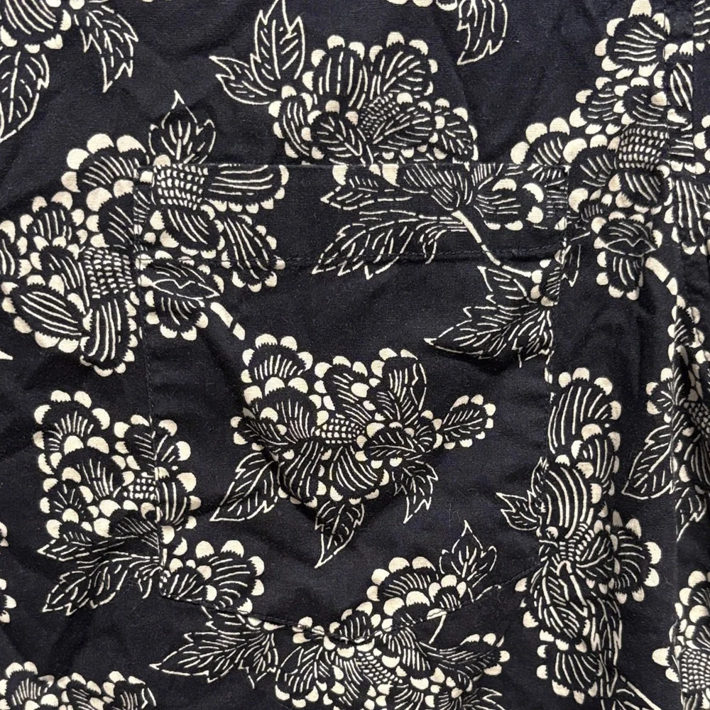 J. Crew Dark Flex Washed Blue Floral Button Down Shirt - Picture 3 of 4